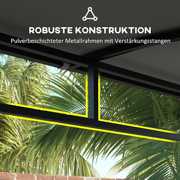 Rootz Grill Pavilion - Grill -katto - sadesuoja - astiakoukut - teräskehykset - 215 cm x 150cm x 220 cm