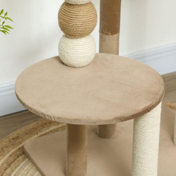 Rootz Luxurious Cat Tree - Raapimistolppa - Kitty Tower - Comfort isommille kissoille - 56L x 54L x 86K cm