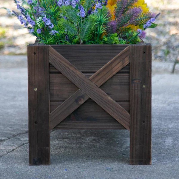 Rootz Højseng - Højseng i træ - Haveseng - Planteseng - Plantekasse i træ - Dyrkningsbeholdere - Grøntsagskrukke - Grantræ - 100 cm x 36,5 cm x 36 cm