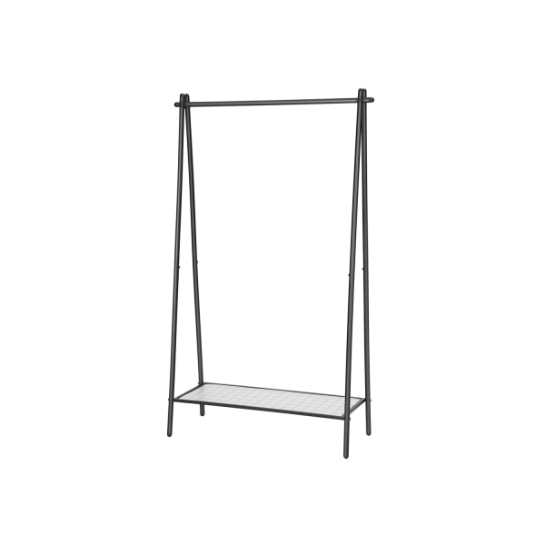 Rootz Minimalist Klädställ - Klädställ - Organizer - Stålkonstruktion - 92,5 cm x 33,5 cm x 153 cm - Mattsvart - Max belastning 40 kg - Skoförvaring -