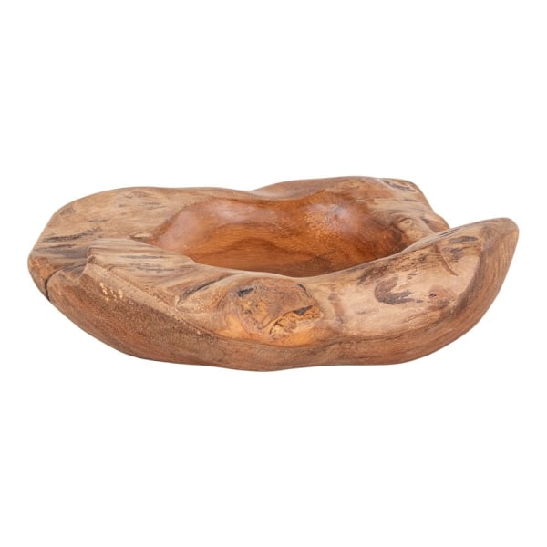 Rootz Rio Bowl - Käsintehty Teak Bowl - Orgaaninen muoto - Ainutlaatuinen muotoilu - Luonnollinen kauneus - Ø20x8 cm