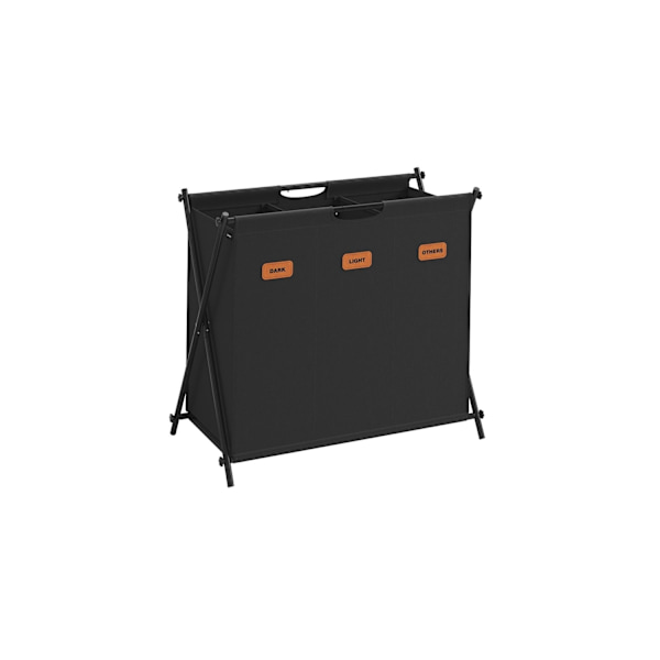 Rootz bärbar tvättkorg - hopfällbar korg - tygförvaringsfack - 600D Oxford-duk - Stålram - 70 cm x 40 cm x 66 cm