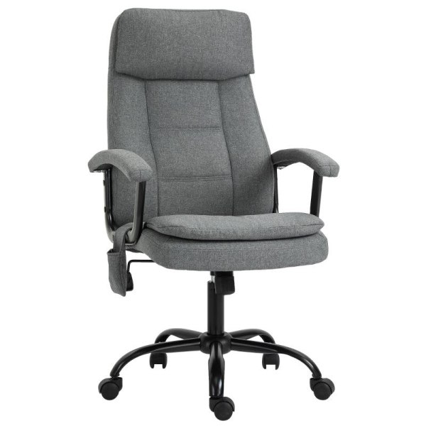 Rootz Kontorsstol - Massagestol - Executive Chair - Gaming Chair - Swivel Chair - Grå - 63 x 70 x 112-121 cm