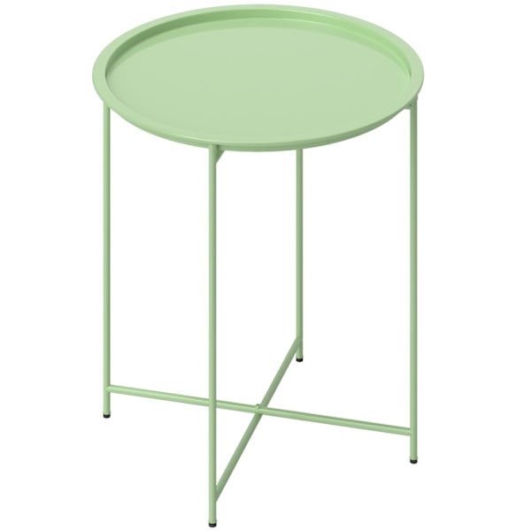 Rootz Round Garden Table - Terrace Table - Steel Exterior Table - Fjernelig bakke - Foldbart design - Ø46 x 50 cm