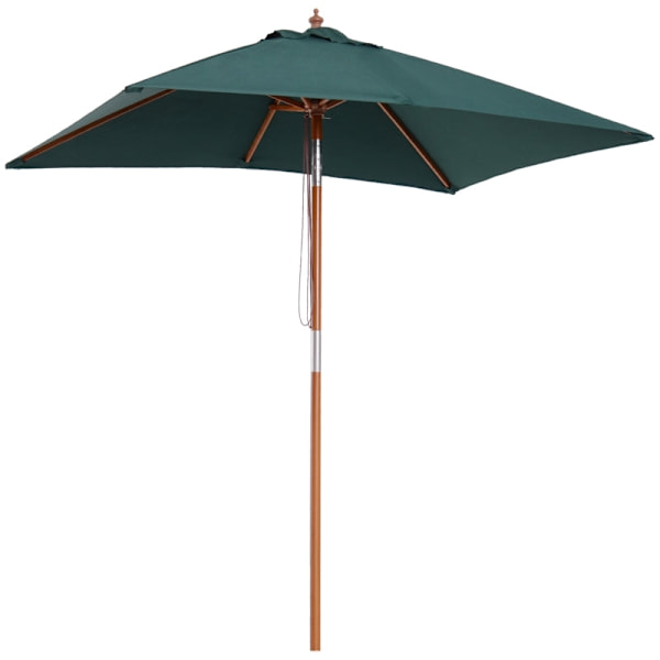 Rootz Foldbar Haveparaply - Strandparasol - Justerbar parasol - Robust grantræ - UV-resistent polyester - 200 x 150 x 235 cm