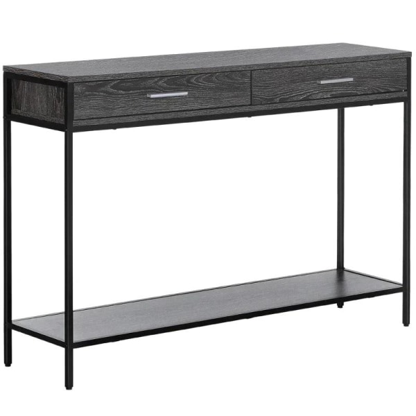 Rootz Console Table - Entrance Table - Side Table - Table - 2 Drawers - Grey - 120 x 30 x 81.5 cm