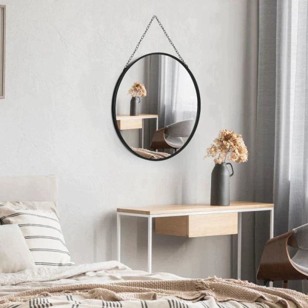 Rootz Rundt Spejl - Vægspejl - Soveværelsesspejl - Med dekorativ