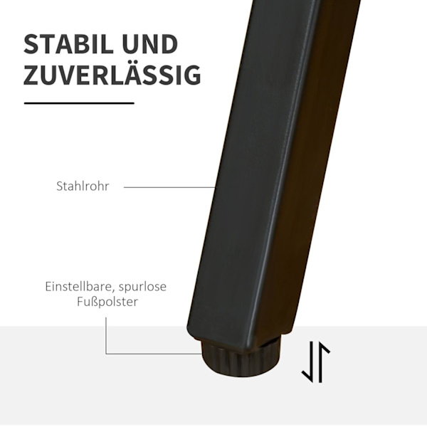 Rootz skrivebord med hylder - sort, grå - stål, spånplade, glas - cm x 45,27 cm x 35,43 cm