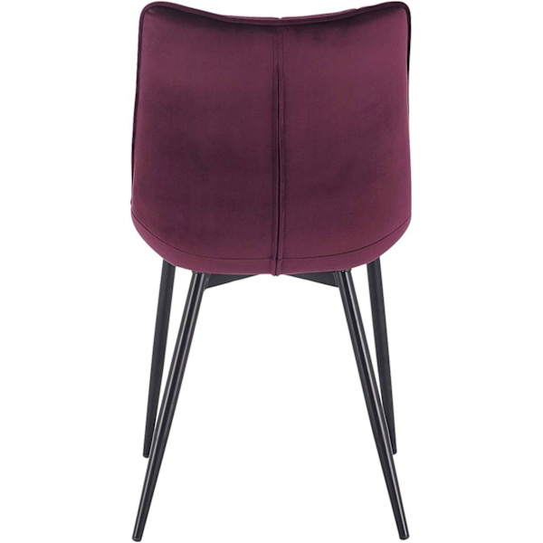 Rootz Set med 6 matstolar - Sammetssittplatser - Metallram - Bekväm, hållbar, ergonomisk design - 46 cm x 40,5 cm sits