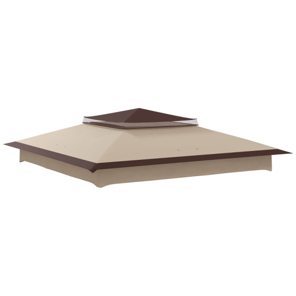 Rootz Garden Teltan katto - Vaihto - Säänkestävä - UV30+ suoja - Oxford - Beige - 325L x 325W cm