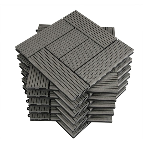 Rootz Premium WPC Click -laatat - Ulkolattia - Terassilaatat - Kestävä, säänkestävä, helppo asentaa - 30 cm x 30 cm x 2 cm