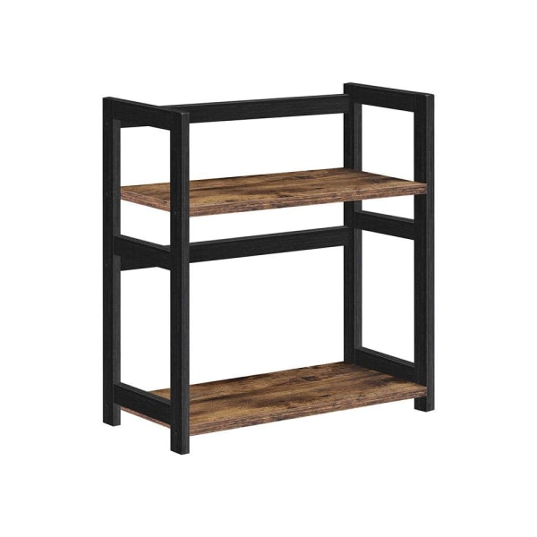 Rootz Spice Rack - Krydderihylde Organizer - 2 niveauer Krydderihylde - Krydderihylde - Vintage Brun/Sort - 42 x 18 x 43 cm