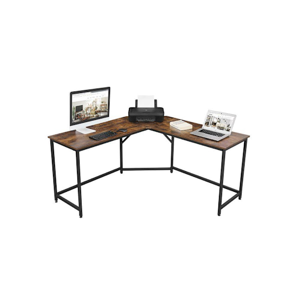 Rootz 2 Corner Desk - Työpöytä - Toimistopöytä - Pöydät - Ruskea/Greige - Musta - 149 x 149 x 75 cm