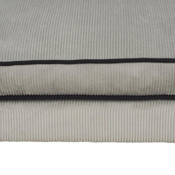 Rootz Dog Sofa - Dog Bed - Dog Mat - Pet Sofa - Natural Wood+Plush - Grey - 66.5 x 45 x 35.5 cm