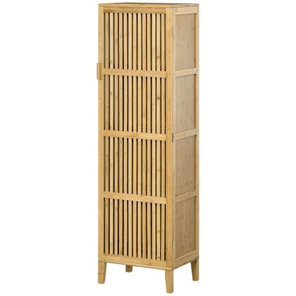 Rootz Bamboo Storage -kaappi - Järjestäjä - Pitkä kaappi - tilaa säästävä - 40 x 30 x 140 cm