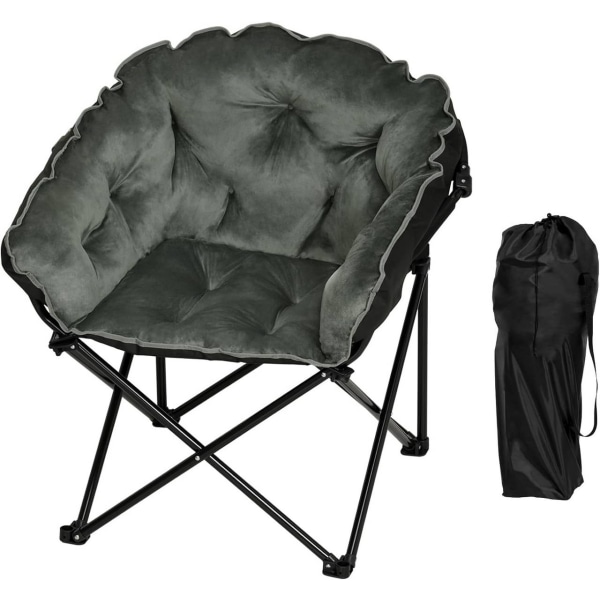 Rootz Upholstered Velvet Oxford Camping Chair - Moon Chair - Hop