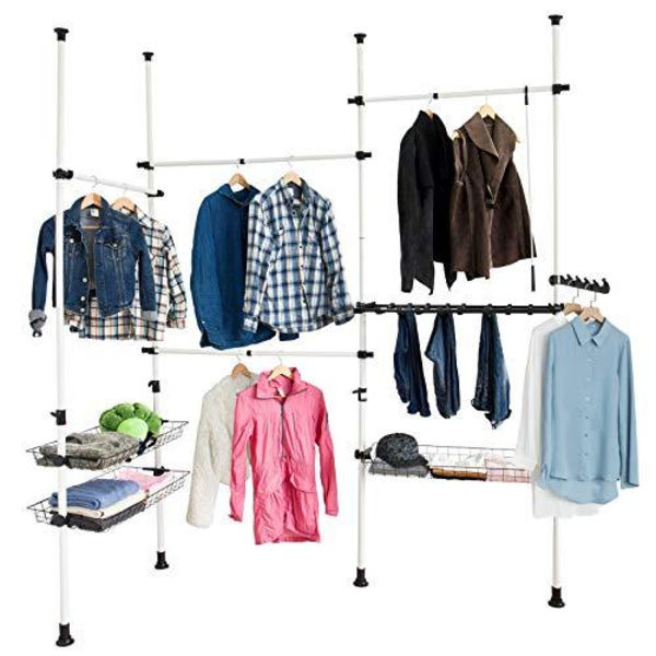 Rootz Telescopic Garderob Organizer - Hängskena - Klädställ - Förvaringshyllor