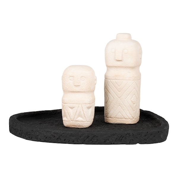 Rootz Cement Tray - Svartbricka - Keramisk maträtt - Hållbart material - 26,5 cm x 26 cm x 2 cm