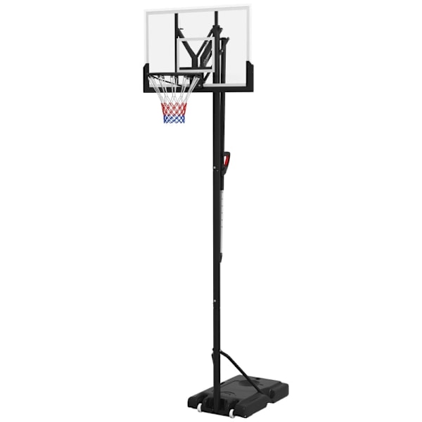 Rootz Basketball Hoop Stand - Justerbar korg - Mobil ryggbräda - Splittersäker design - 110cm x 75cm - Höjd 295-365cm