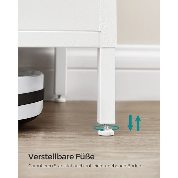Rootz Opbevaringsskab - Hvidt Skab - Spånpladestål - Rummelig opbevaring - Robust konstruktion - Nem montering - 40cm x 80cm x 76cm