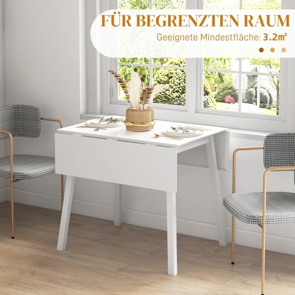 Rootz hopfällbart matbord - Mångsidigt bord - Stilrent bord - Utrymmesbesparande design - Slitstark furu - Multifunktionell användning - 86D x 110W x