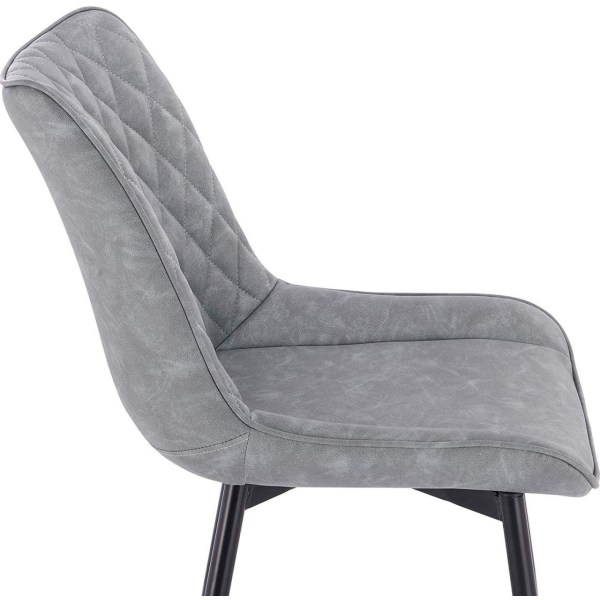 Rootz moderna matsalsstolar - Ergonomiska sittplatser - Moderna köksstolar - Bekväma, hållbara, lätta att rengöra - konstläder och metall - 85,5 cm x