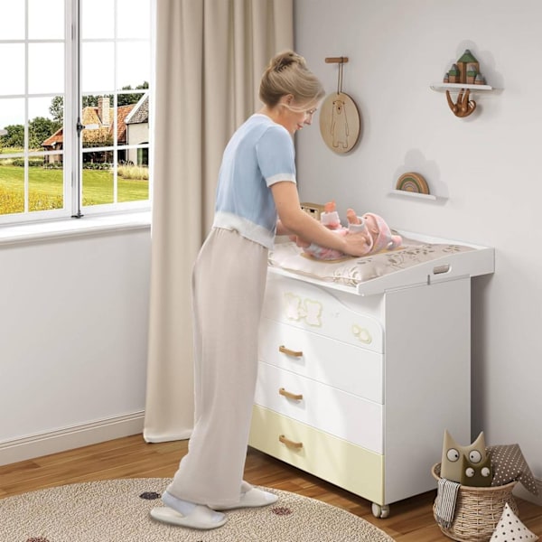 Rootz Puslemåtte Vedhæftning - Baby Skifter - Puslepude - MDF - Sikkert materiale - 70 cm x 75 cm x 10 cm