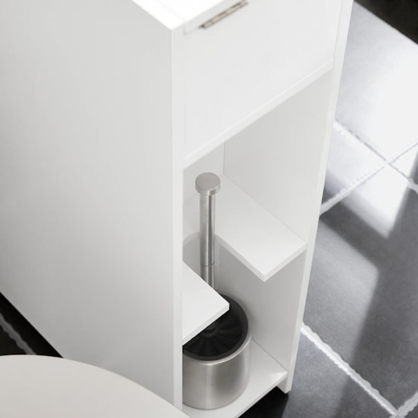 Rootz Niche -säilytysvaunu - Keittiökärry - Kylpyhuonekaappi - Siirrettävä ja vakaa - Runsaasti säilytystilaa - MDF-rakenne - 20 cm x 75 cm x 60 cm