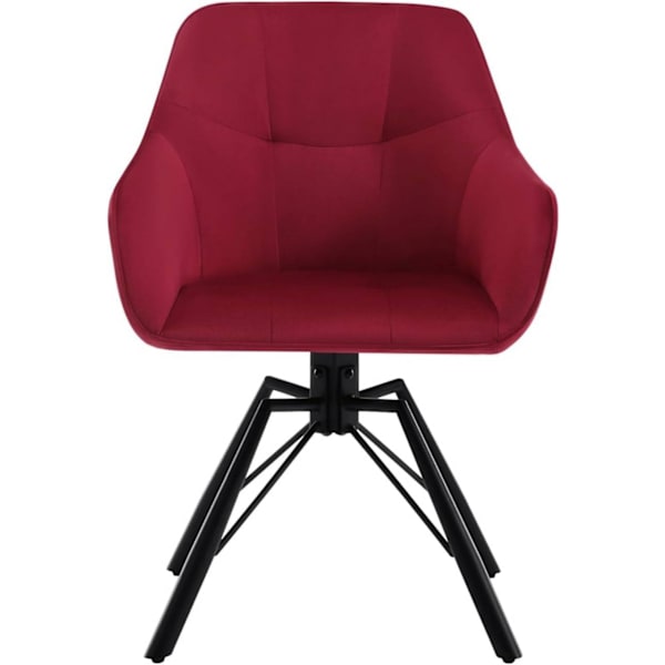 Rootz vridbar matstol - Roterande stol - Ergonomisk stol - 360° vridbar, bekväm design, robust konstruktion - sammet och metall - 58,5 cm x 82,5 cm x