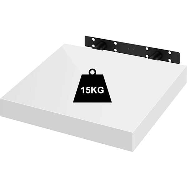 Rootz-seinähyllysetti - Kelluvat hyllyt - Kirjahylly - MDF-puu - Ympäristönsuojelu - 11 kokoa - Suurin kuormitus 15 kg - 25 cm x 22,9 cm x 3,8 cm