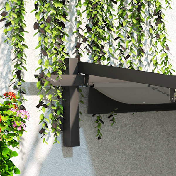 Rootz 3x3m Gazebo Pergola - Windproect Patio Canopy - Justerbart tak - UV -skydd - 297 cm x 297 cm x 200/230 cm - Grå