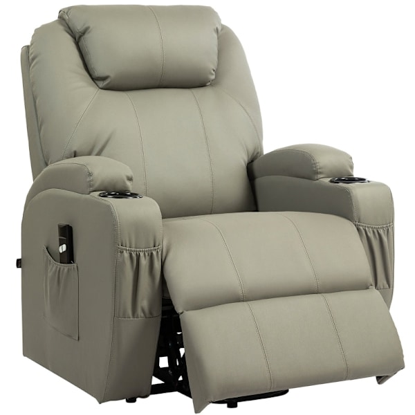Rootz Elektrisk stand-up tv hvilestol - Biografsæde - Remote Control Recliner - Seniorstol - 85cm x 92cm x 109cm