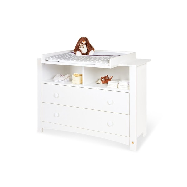 Rootz Florentina Extra Wide Changing Unit - Baby Dresser - Nursery Furniture - Anpassningsbar förvaring - 130 cm x 77 cm x 101 cm