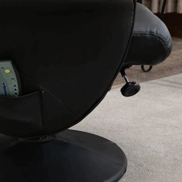 Rootz Afslapningsstol - Massagestol - Hvilestol - Ergonomisk stol - Afslapningsstol med fodskammel - Opbevaringsplads Hvilefunktion - TV-stol med mass