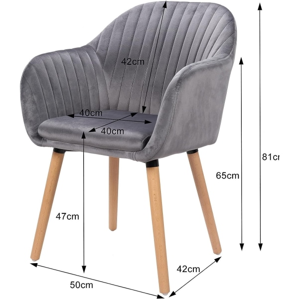 Rootz Ergonomic Velvet Dining Chair - Bekväma sittplatser - Snyg