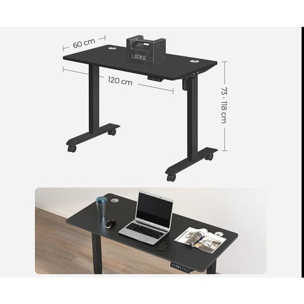 Rootz skrivebord - Elektrisk højdejusterbart skrivebord - Elektr