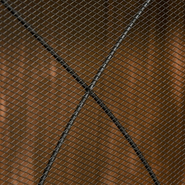 Rootz eldstadsskyddsgaller - Härdskydd - Brandskärm - Metallkonstruktion - Vikbara paneler - Pulverlackering - 126cm x 76cm x 2cm