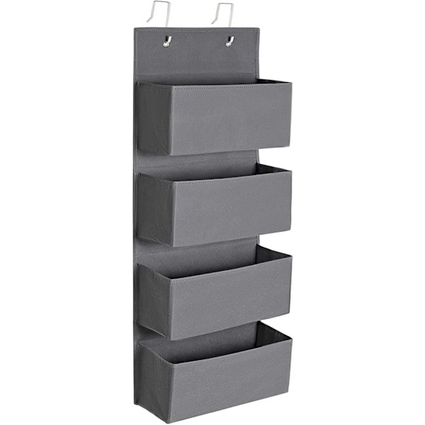 Rootz Door Organizer - Hängande - 4 fack - Förvaringsutrymme - Grå - Plast - Kartong - 33,5 x 12 x 100 cm