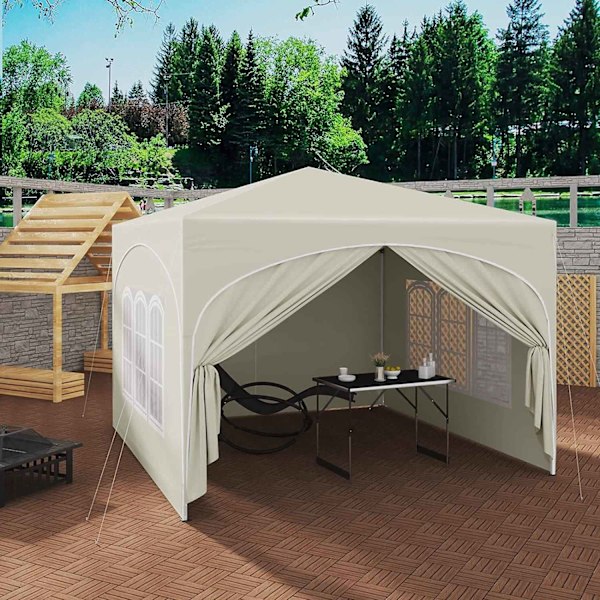 Rootz Ultimate Outdoor Gazebo - Väderbeständig paviljong - Eventtält - Stark metallram - UV- och regnskydd - Enkel installation - 3x3m