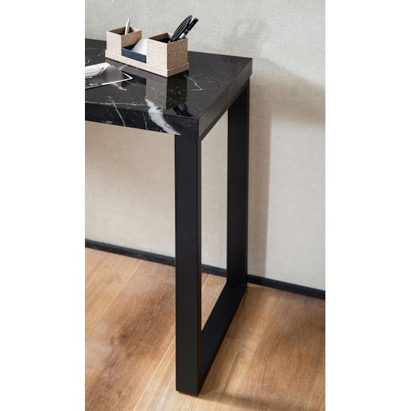 Rootz Chic -konsolipöytä - Moderni kirjoituspöytä - Työpöytä - Tukevat metallijalat - Tyylikäs marmorilook - 120cm x 40cm x 76cm