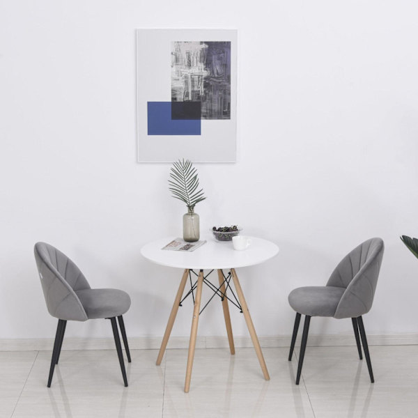 Rootz spisestuestolesæt - Grå, Sort - Polyester, Metal - 19,68 cm x 21,25 cm x 31,1 cm