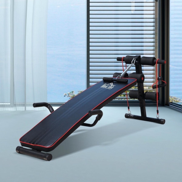 Rootz Sit Up Bench - Sort, Rød - Stål, Eva - 21,85 cm x 54,13 cm x cm
