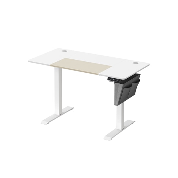 Rootz Elektrisk ståbord - Hvidt ståbord - Skrivebord med højdejusterbar - Skrivebord i spånpladestål - 60 cm x 120 cm x (72-120) cm - Max belastning 8
