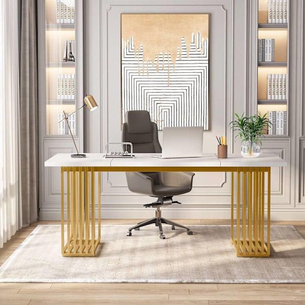 Rootz Elegant Kontorbord - Executive Bord - Studiebord - Rummeligt og robust - 180 cm Bredde x 79 cm Dybde x 78 cm Højde