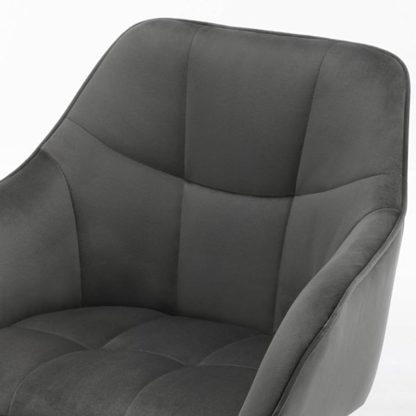 Rootz Velvet Kontorsstol - Skrivbordsstol - Bekväm snurrstol - Skum med hög elasticitet - Snyggt rutigt mönster - Justerbar i höjdled - 61cm x 90cm x