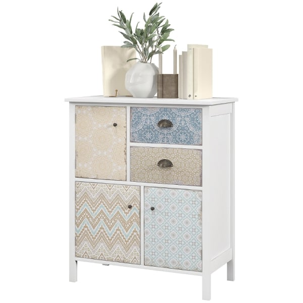 Rootz Shabby Chic skänk - Vintage byrå - Förvaringsskåp - Elegant design - Gott om förvaring - Robust konstruktion - 34D x 68W x 80H cm