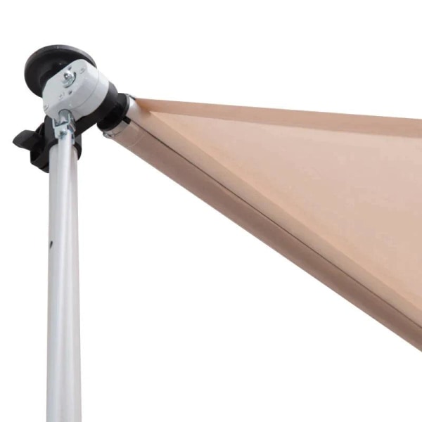 Rootz Markis - Ledarmsmarkis - Klämmarkis - Solskydd - Fällarm Handvev - Balkong - Beige - 300 x 150 cm