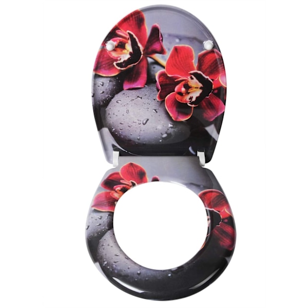 Rootz-wc-istuin Soft-Close-mekanismilla - Duroplast - Pikavapautustoiminto - Antibakteerinen - O-muoto - Liukumattomat puskurit - 45,5 cm x 37,1 cm