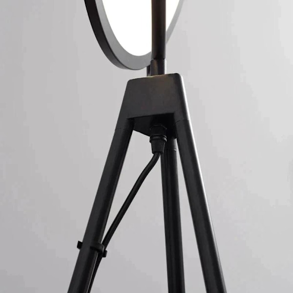 Rootz gulvlampe - LED gulvlampe - 350 graders gulvlampe - Industriel gulvlampe - ABS - Sort - 60 x 60 x 163 cm