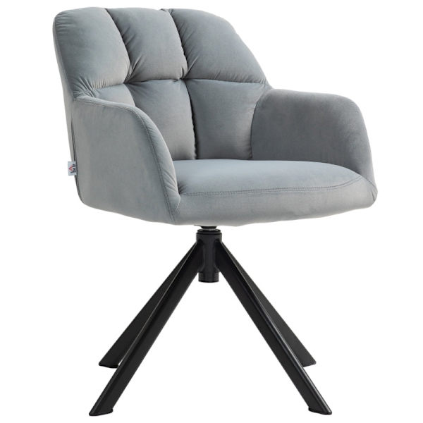 Rootz Swivel Reading Chair - Fåtölj - Avslappningsstol - 360° rotation - Sammetstyg - 58,5 cm x 59 cm x 78,5 cm